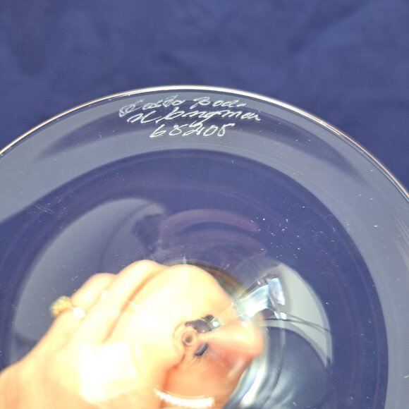 Kosta Boda Fanfare Clear Glass Single Light Candlestick Holder 7 inch - Picture 11 of 11